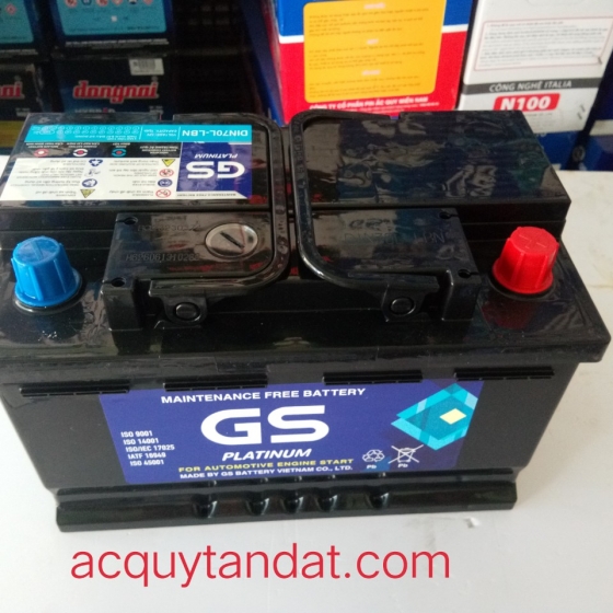 ẮC QUY GS DIN 70L -LBN (12V70AH)